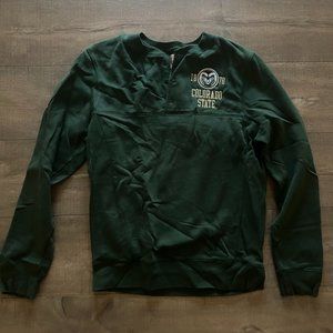 Colorado State University Quarter Button Down Crewneck